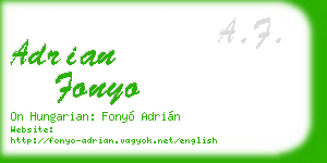 adrian fonyo business card